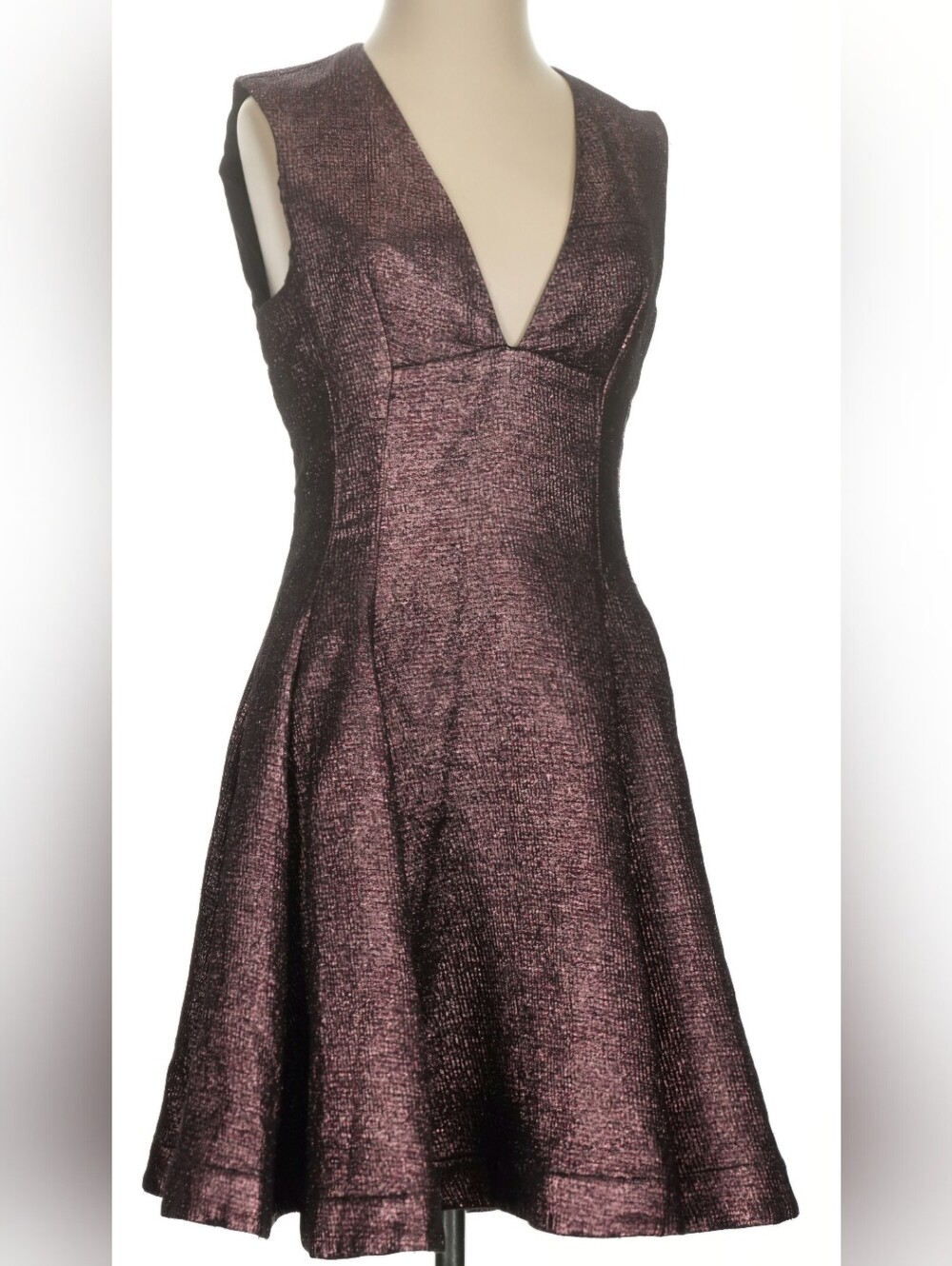 Opening Ceremony Metallic Bronze Mauve Wedding Guest Dress NWOT Size 2